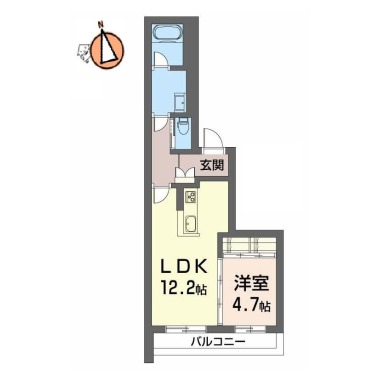 HL9 tomidabashi 102の間取り図