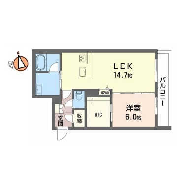 HL9 tomidabashi 201の間取り図