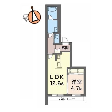 HL9 tomidabashi 202の間取り図