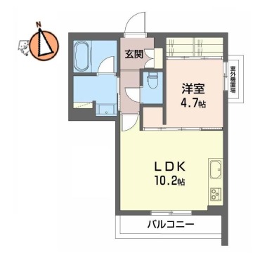 HL9 tomidabashi 203の間取り図