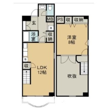 西船場町 マンション 1LDK 703の間取り図