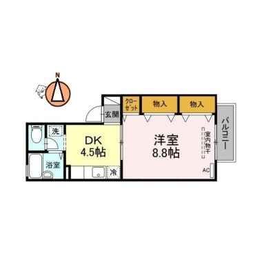 セジュール長尾 105の間取り図