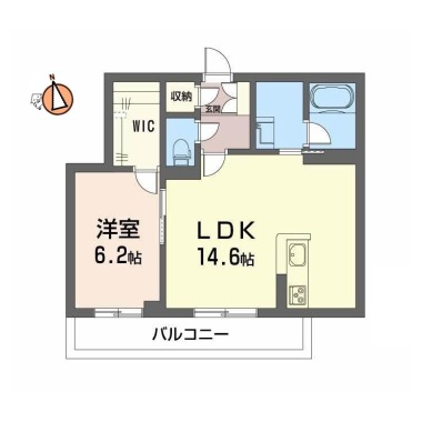 ベレオ北常三島 302の間取り図