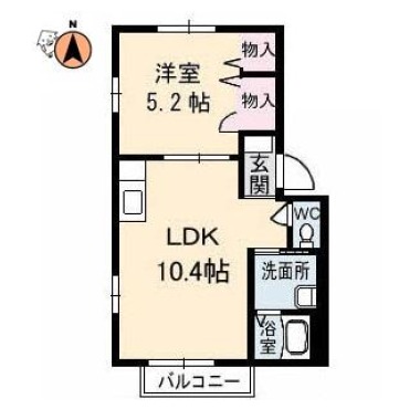 ナチュラル・コート 102の間取り図