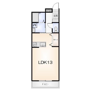 三軒屋町 マンション 1R 203の間取り図