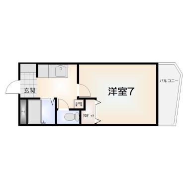 山城町 マンション 1K 101の間取り図