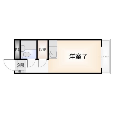 南昭和町 マンション 1R 303の間取り図