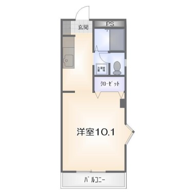 昭和町 マンション 1K 301の間取り図