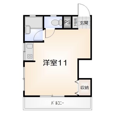 南昭和町 マンション 1R 105の間取り図