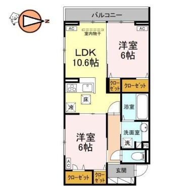 (仮)ドゥ・アムール 103の間取り図