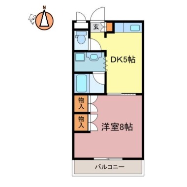 シャルマンハイツ内浜 305の間取り図