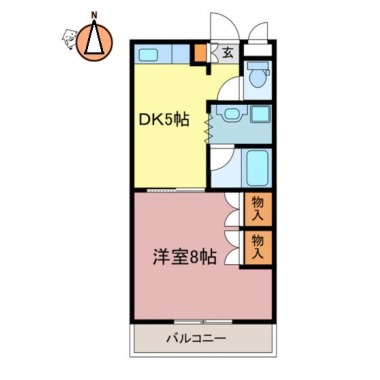 シャルマンハイツ内浜 503の間取り図