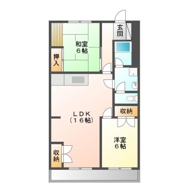 春日ハイツA 302の間取り図