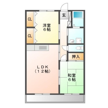 第2春日ハイツ 203の間取り図