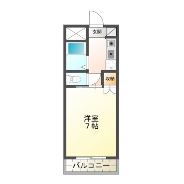 佐古一番町ハイツ 603の間取り図