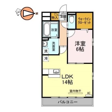 リバーパークA棟 301の間取り図