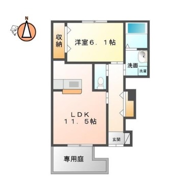 CADEL南昭和 106の間取り図