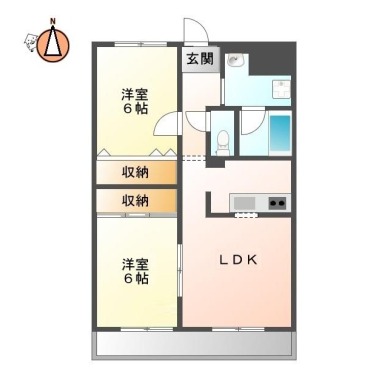 スターハイツ(北矢三) 205の間取り図