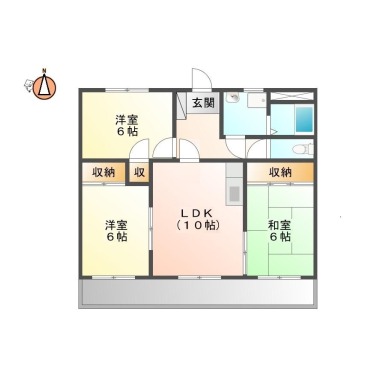 名東町 マンション 3LDK 401の間取り図