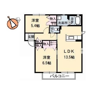 シャーメゾン末広 202の間取り図