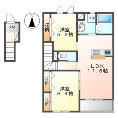 マルハII番館 202の間取り図