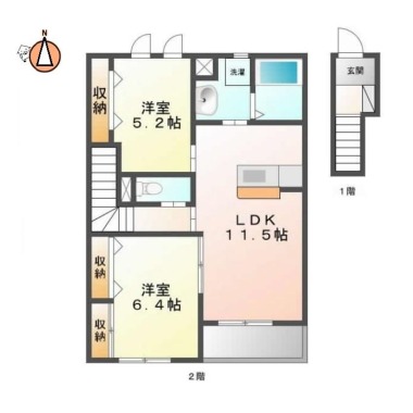 マルハII番館 207の間取り図