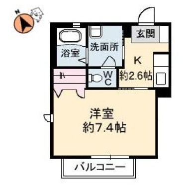 シャーメゾンエピナール 1番館 102の間取り図