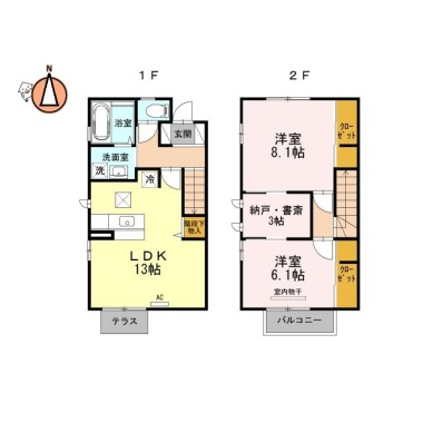 ウィズ城南 C2の間取り図