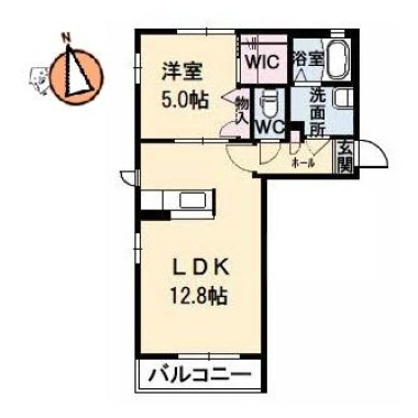 シャーメゾン弐丈 203の間取り図