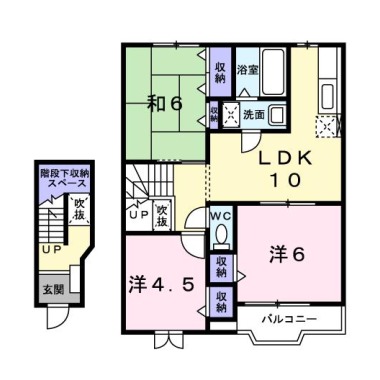 メゾンソレイユ B 202の間取り図