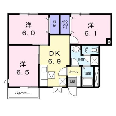 ソルトレジデンスA 101の間取り図