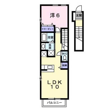 オレンジ ハイツ A 203の間取り図