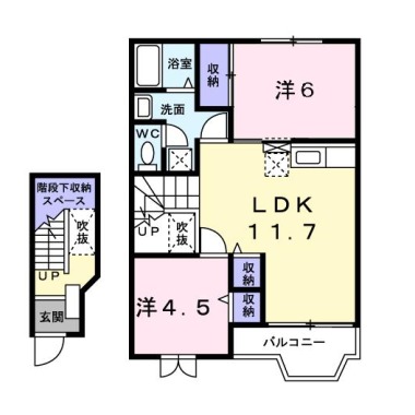 サンシェールC 203の間取り図