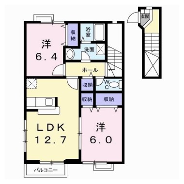 メルヴエーユ C 203の間取り図