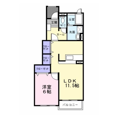 ティンバーハイツ 102の間取り図