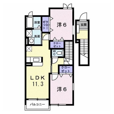 ティンバーハイツ 201の間取り図