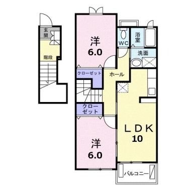 ニューカムリーA 202の間取り図