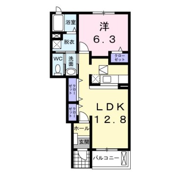 ヒルズ住吉 C 105の間取り図