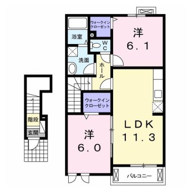 ネオ キャッスルII 202の間取り図