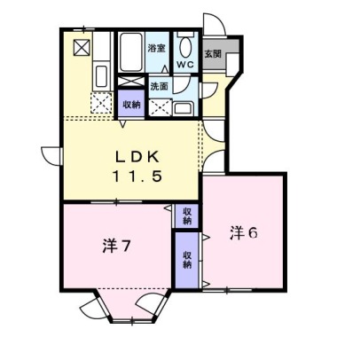 モン・ルポ B 102の間取り図