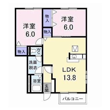 サンシェール B 105の間取り図