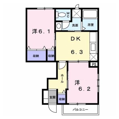 グリーンパレスB 103の間取り図