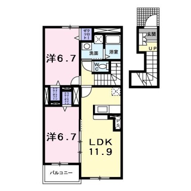 ププレ 202の間取り図