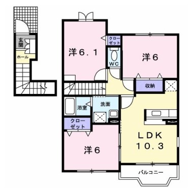 アンジェリカ D 201の間取り図