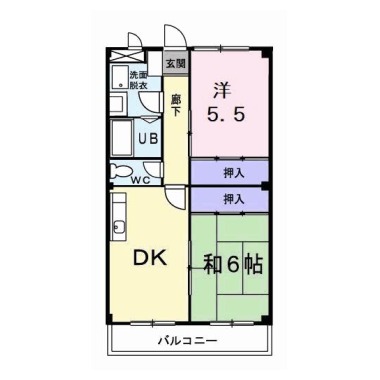 シェレーヌ 405の間取り図