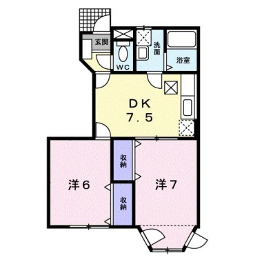 パステルハイツ2 102の間取り図