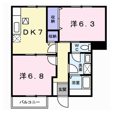 ビレッジあいA 101の間取り図