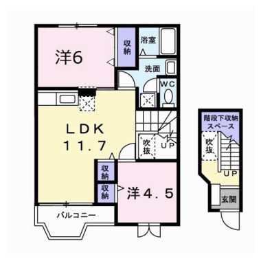 シャンゼリゼ弐番館 202の間取り図