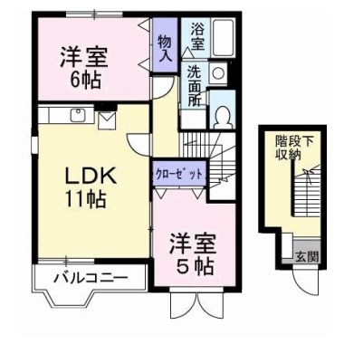 ハイツ ロジュマンA 201の間取り図