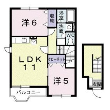 ハイツ ロジュマンB 201の間取り図